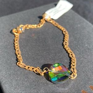 Alex and Ani Magnetic Crystal chain bracelet, gold